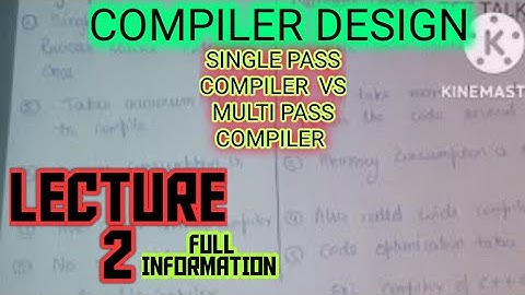 SINGLE PASS COMPILER VS MULTI PASS COMPILER  |DIFFERNCE BETWEEN SINGLE AND MULTIPASS|COMPILER DESIGN