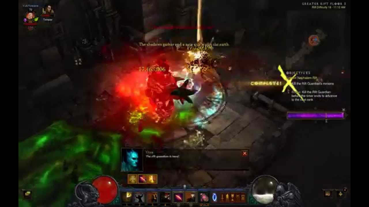 Diablo III Patch 2.1.2 Greater Rift 18 Crusader