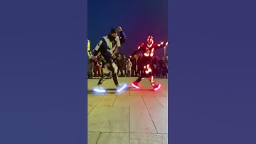 Thumbnail of lighting dance😱and robot👽light dance vedio 😱😲 #shorts