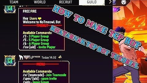 How to make new tcp bot 💥+ emote bot and guild tcp bot #freefire #freefirevideo
