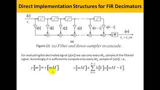 Lecture 5 Part 2 Multirate Signal Processing FIR Filter Implementation of sampling conversion