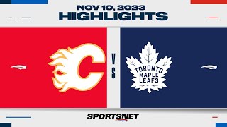 NHL Highlights | Flames vs. Maple Leafs - November 10, 2023