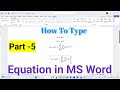 How To Type  Equation In Microsoft Word | Writing Equation In MS Word 