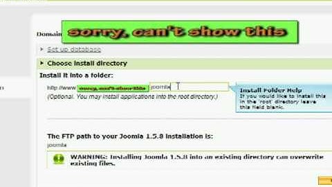 joomla installation using godaddy