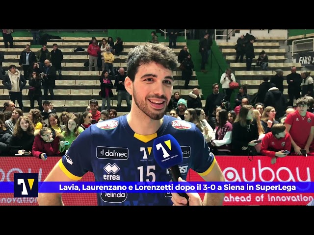 🎙️🟡🔵 MIXED ZONE | Lavia, Laurenzano e Lorenzetti dopo il 3-0 a Siena in SuperLega