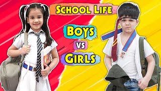 School Life Boys vs Girls | Ridhu Pidhu