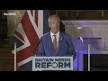 WATCH LIVE: Nigel Farage unveils Reform UK's migrant crossings plan