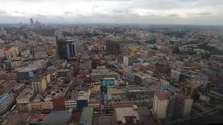 Chopper flies over Nairobi from Wilson Airport to Kasarani Stadium