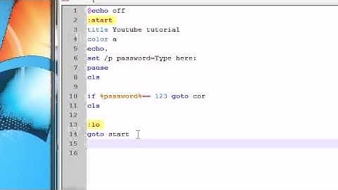 Password protected batch file
