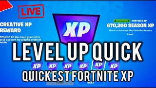 Levelling UP QUICK Max XP Fortnite LIVE Completing the Battlepass