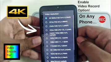How To Enable 4K Video Record Option on Any unsupported Android Phone 🔥