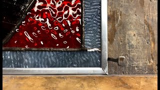 Framing stained glass pieces with Zinc