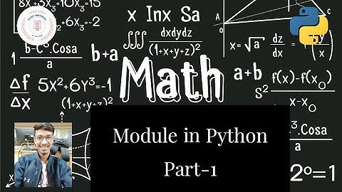 33. Math Module in Python || Part-1 || Python Tutorial || By Arihant Jain || Study Material