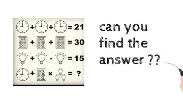 clock , calculator and bulb puzzle