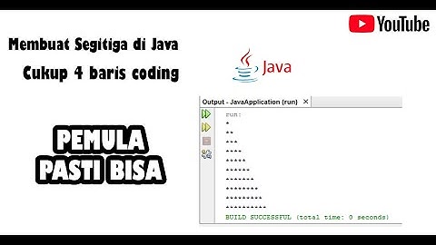 Cara Membuat Segitiga Siku di Java | Segitiga Java