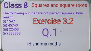 class 8 ex. 3.2 q1 squares and square roots rd sharma maths