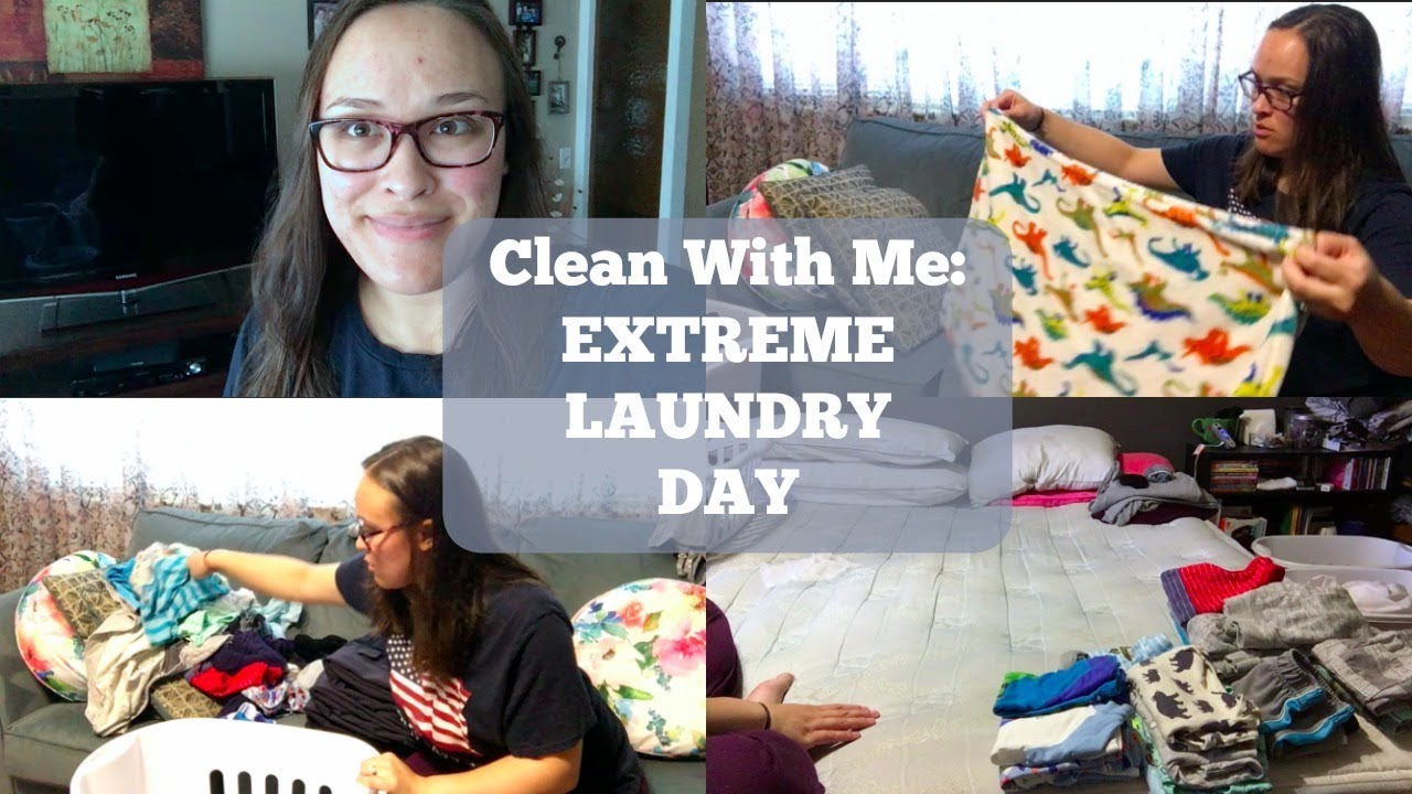 EXTREME LAUNDRY DAY | Speed Clean With Me | Laura Felicia