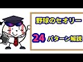 【野球のセオリー】野球は常に24パターン！？