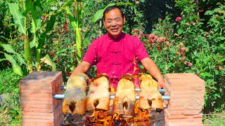 4 HUGE Beef Hoof With Massive Garlic! Stewed till the Meat is off the Bones! | Uncle Rural Gourmet