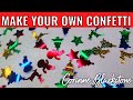 Make your own DIY confetti Cricut Table Scatter snow globe tumbler wedding decorations - Party foil