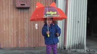 【4歳息子レビュー】妖怪ウォッチ 耳付き ジバニャン傘 紹介してみた キッズ