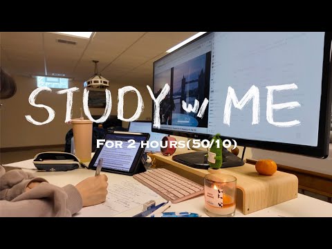2-HOUR STUDY WITH ME | Pomodoro 50/10 | Calm Music ☕️