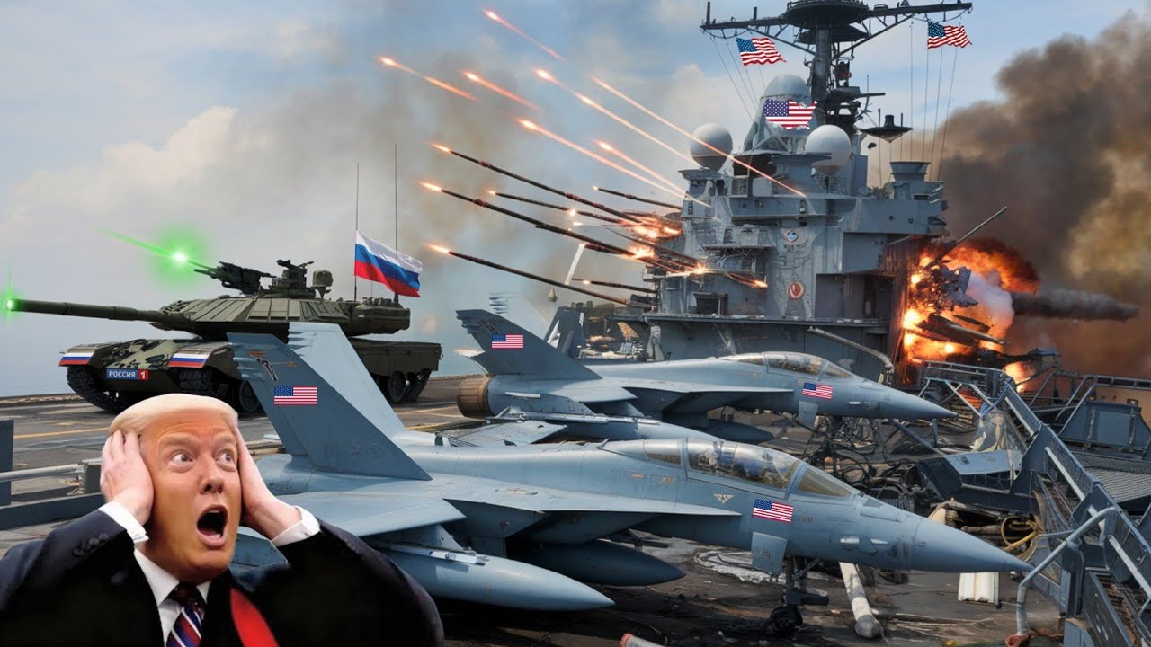 Сегодня! Российские военные атакуют авианосец США, полный истребителей – ARMA 3