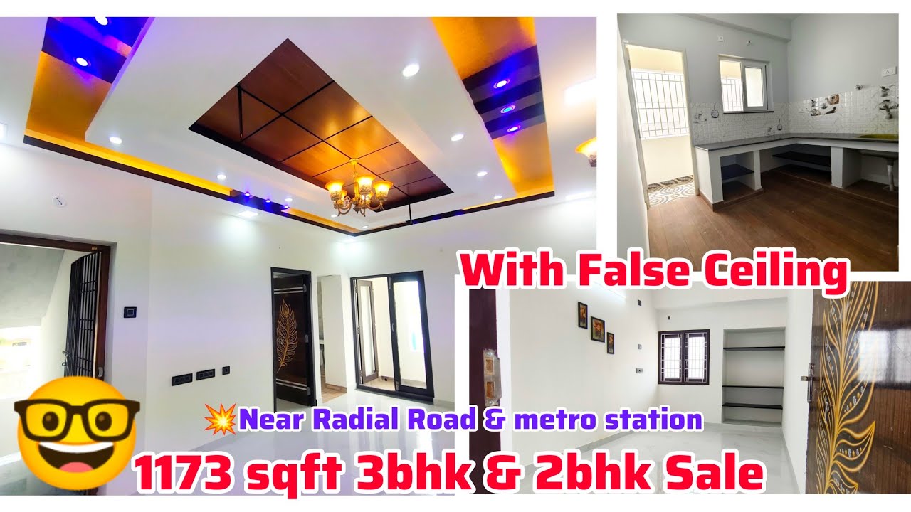🤠🎉With False Ceiling 1173sqft 3bhk & 2bhk Homes🏠Very near to Radial