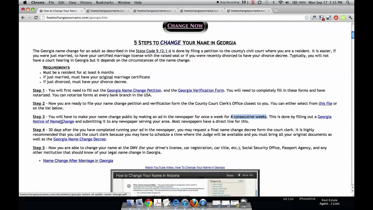 how to change your name in georgia youtube report of divorce form georgia
