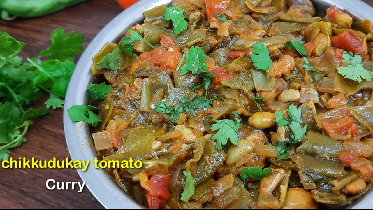 chikkudukay tomato Curry broad Bean's Curry in telugu YouTube