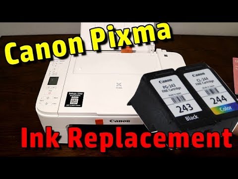 Canon Pixma Mx395 How To Change Ink Cartridges Youtube
