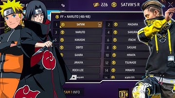 ALL Anime characters in 1 GAME (Free Fire)