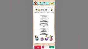 Brain Test Level 128 Where does bee honey come from ? Walkthrough and solution #shorts #gaming#brain