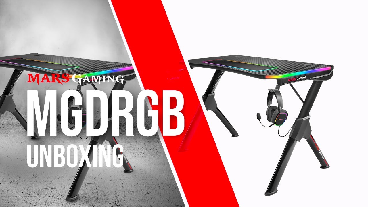 Mesa Gaming RGB 140cm Mars Gaming MGD140RGBW Blanco, Soporte  Cascos+Bebida+Alfombrilla - Accesorios de juego PC - Los mejores precios