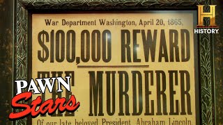 Pawn Stars: John Wilkes Booth Wanted Poster Makes SERIOUS Money (Season 4)