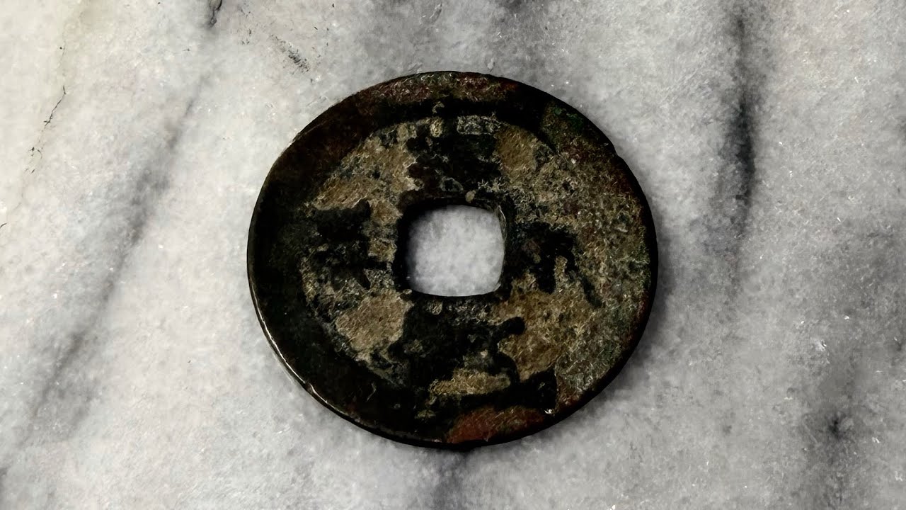 錆びすぎて模様が消えた古銭をコイン磨きで蘇らせてみた Reviving a