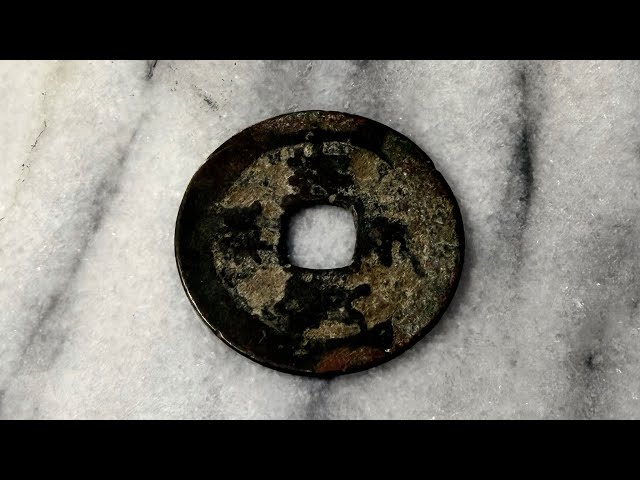 錆びすぎて模様が消えた古銭をコイン磨きで蘇らせてみた Reviving a