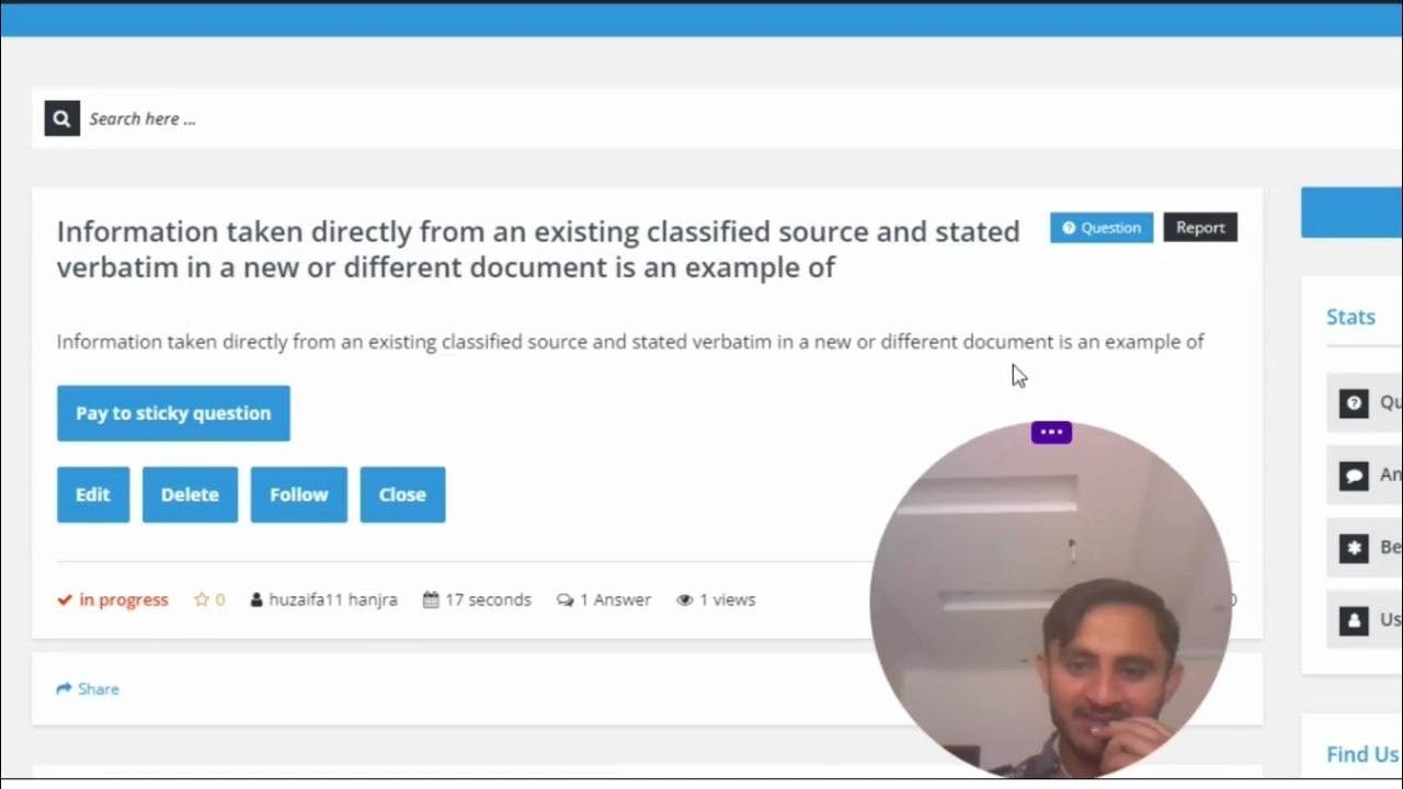 Information Taken Directly From An Existing Classified