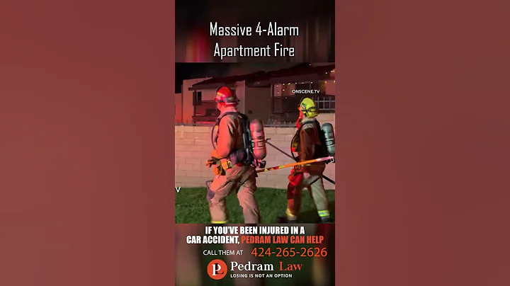 Massive 4 Alarm Apartment Fire in Rialto