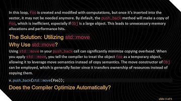 Optimizing Vector Management in C+ + : The Importance of std::move