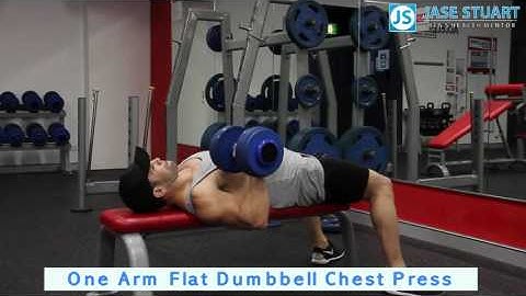 One Arm Flat Dumbbell Chest Press
