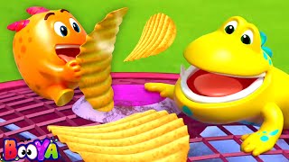 Kids Funny Cartoon - Chip Diving & More Booya Comedy Videos for Children