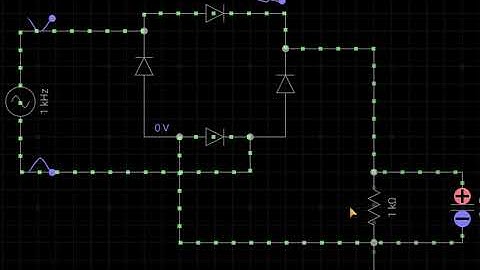 AC DC Diode Bridge simulation Everycircuit