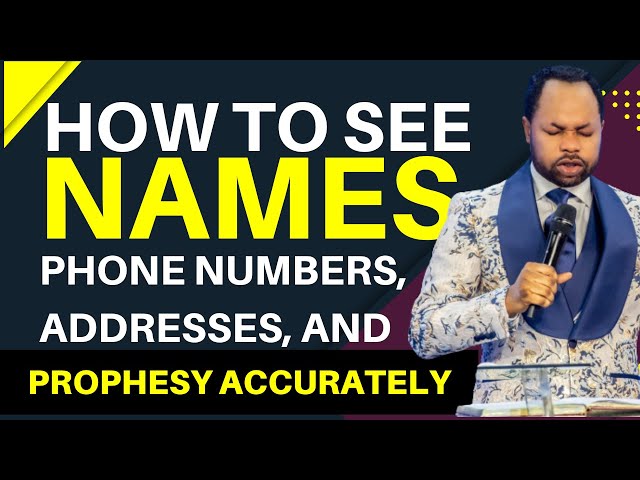 How to see names, phone numbers, addresses, u0026 prophesy accurately by Prophet Isaiah Wealth #visions class=