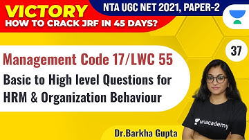 UGC NET 2021 | Management by Dr. Barkha Gupta | Questions for HRM & Organization Behavior