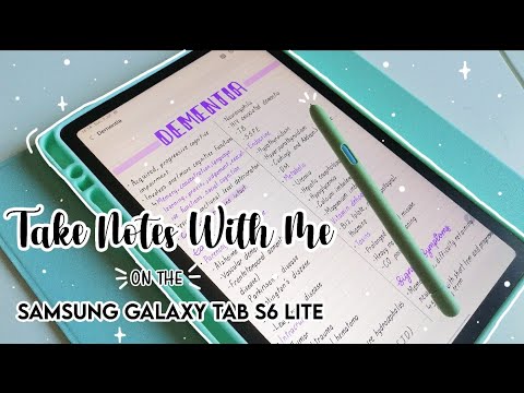Study with me | Taking Notes on the Samsung Galaxy Tab S6 Lite 💜