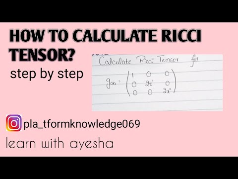 Vídeo: Fórmula para tensor ricci?