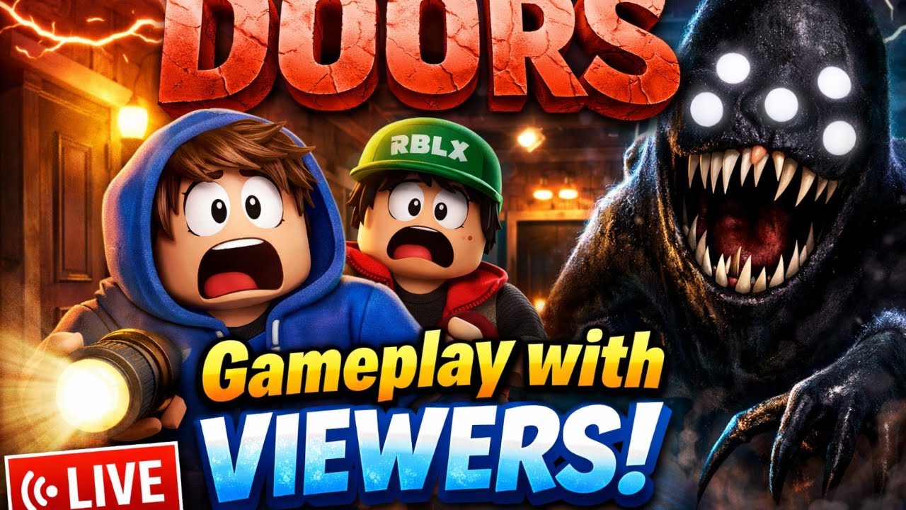 🔴LIVE🔴Playing Doors with viewers!