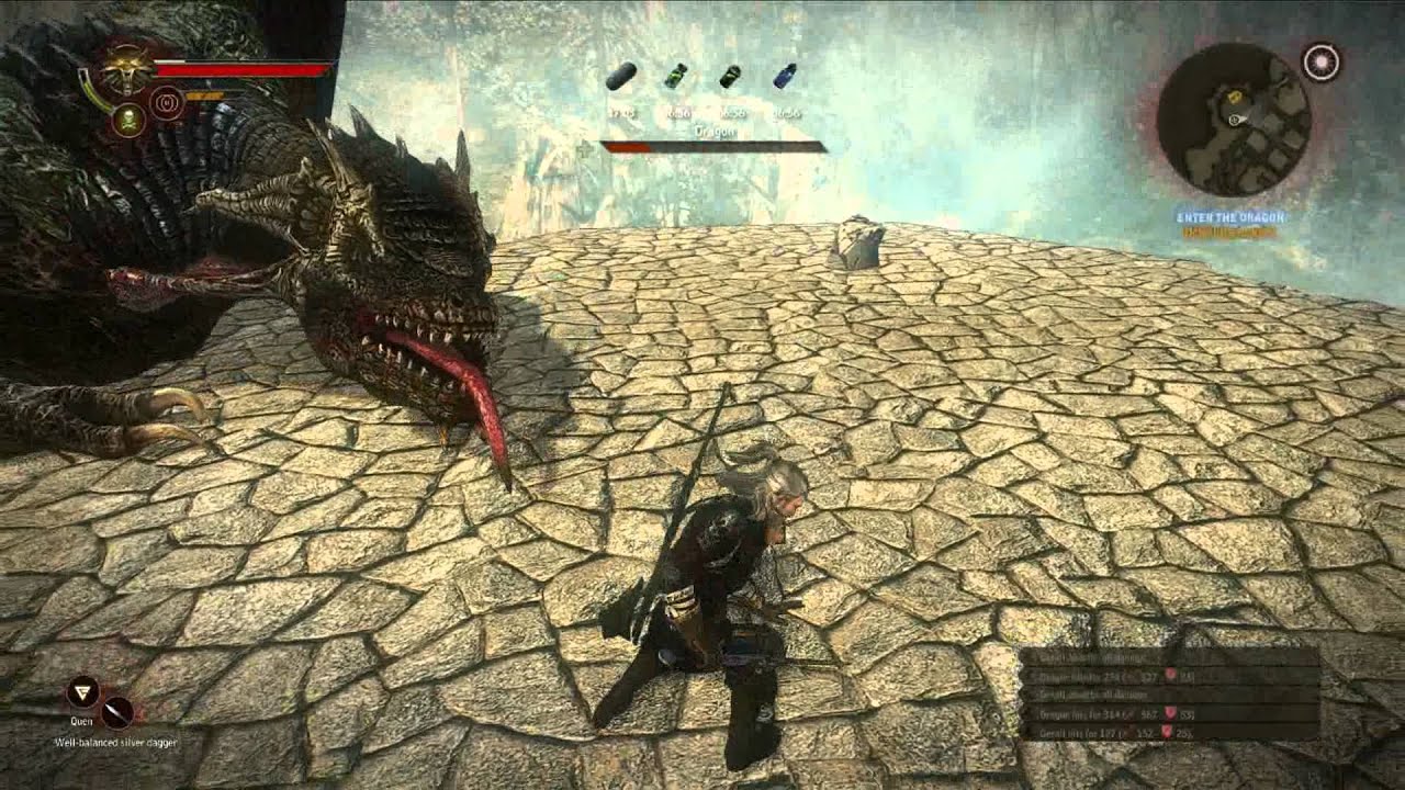 The Witcher 2 Dragon Boss Fight [Insane Difficulty] YouTube