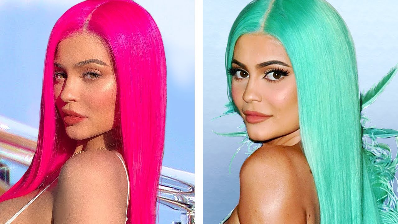 Kylie's hair color transformations #shorts #kyliejenner